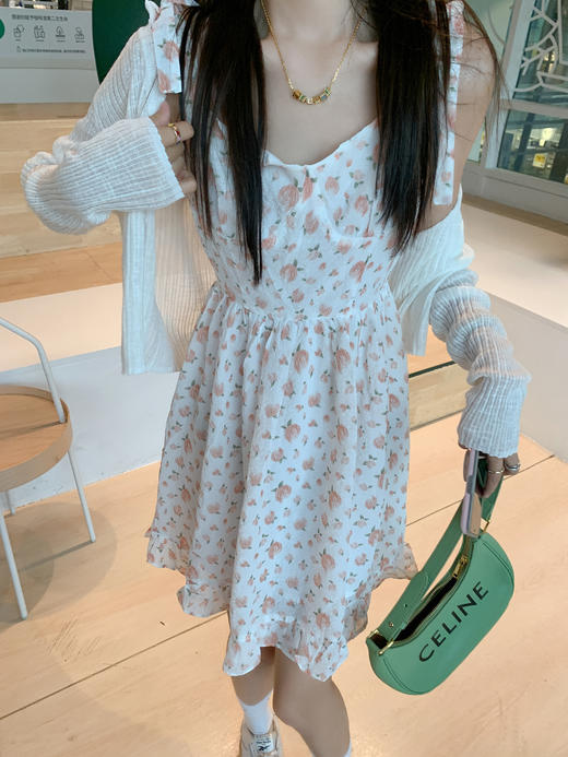 <曾小咸推荐>巨折清仓秒杀，稀有现货24小时发【仅限今日】  肩部系绳吊带连衣裙 商品图2