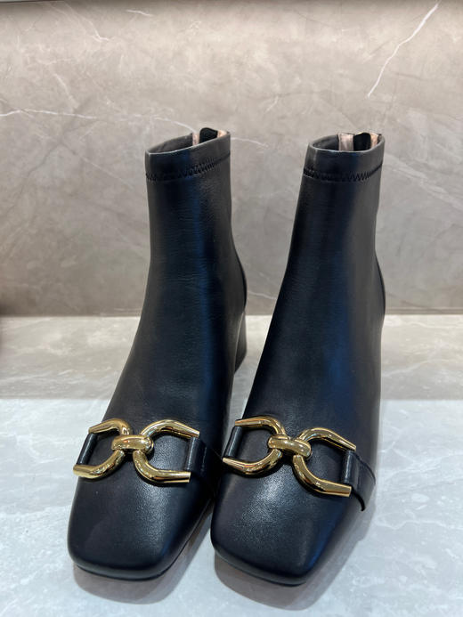 IUIU SECOND 方头马衔扣中跟短靴U21DS44101 商品图4