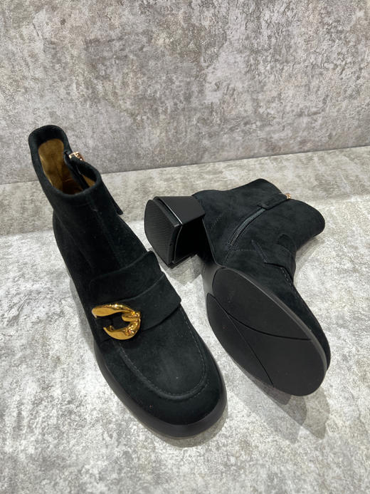 IUIU SECOND 磨砂饰扣中跟内拉链短靴及踝靴U21DS44501 商品图4