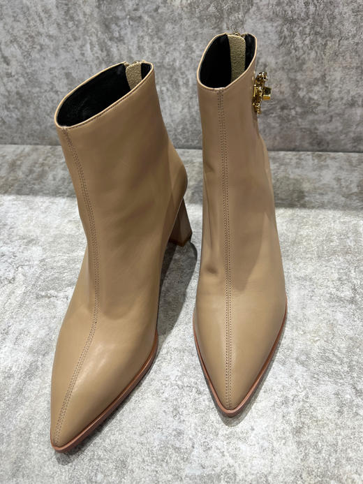 IUIU SECOND 法式尖头后拉链踝靴短靴U21DS44441 商品图5