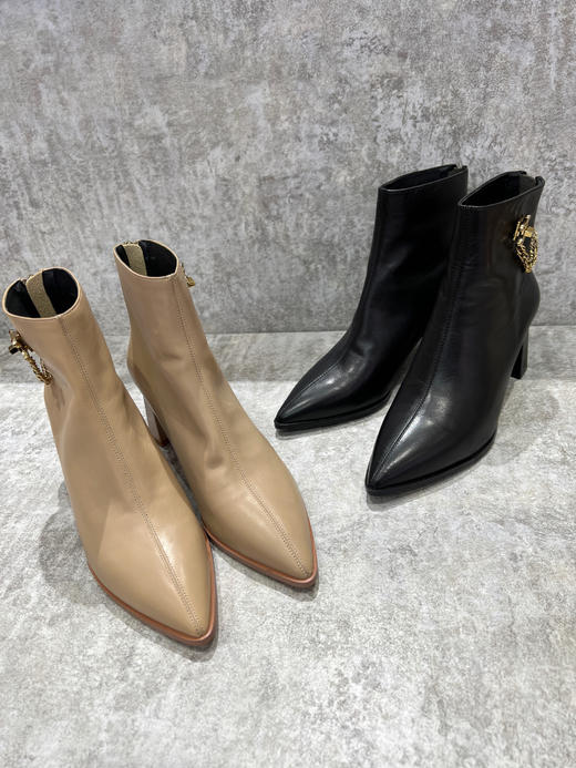 IUIU SECOND 法式尖头后拉链踝靴短靴U21DS44441 商品图1