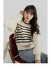 【应季好物】法式假两件条纹毛衣 商品缩略图1