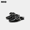 MIO米奥夏季韩版方头圆跟小闪钻蝴蝶结时髦通勤舒适包头拖女M232213929 商品缩略图4