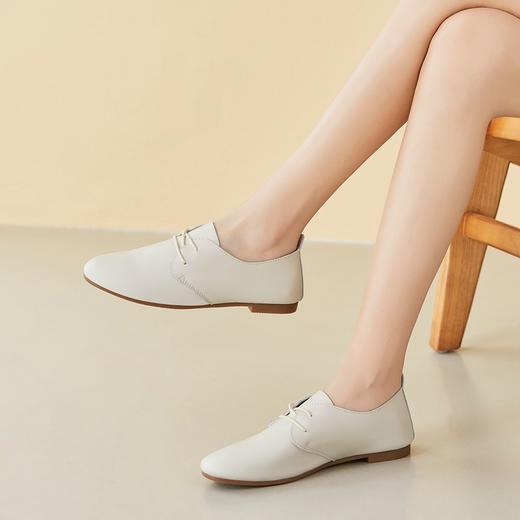 ZHR韩版小皮鞋2023春季新款洋气懒人一脚蹬单鞋轻便平底女鞋 商品图6