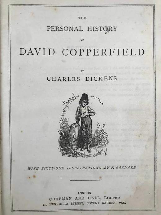 约19世纪后期 狄更斯《大卫·科波菲尔》 61幅插图 漆布精装16开 商品图2