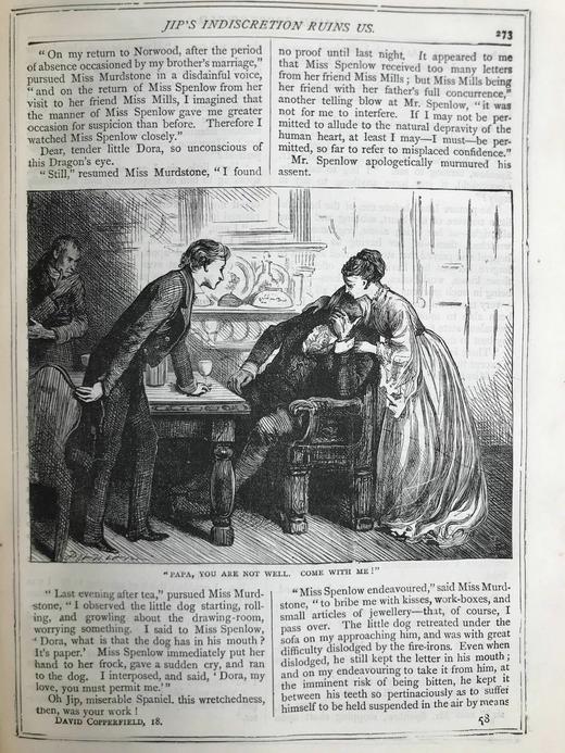 约19世纪后期 狄更斯《大卫·科波菲尔》 61幅插图 漆布精装16开 商品图5