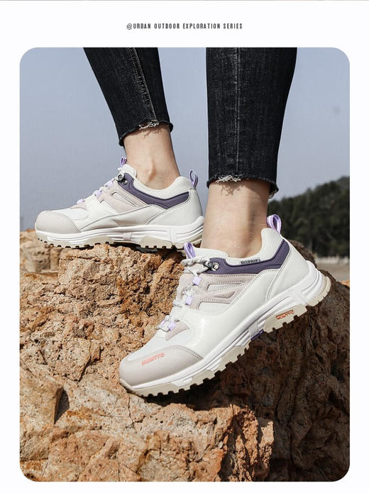 【新品，真防水】悍途（Humtto）户外春夏新款防水登山鞋休闲透气情侣款登山徒步鞋140664 商品图11