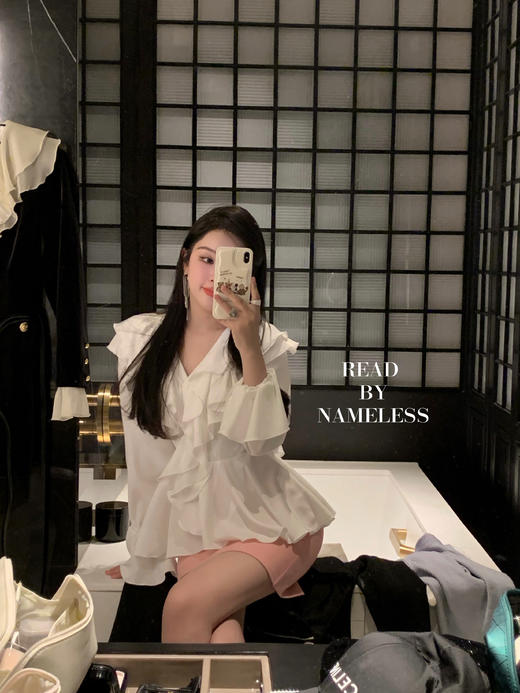 Read Nameless /浪漫白色缎面约会衬衫 商品图6