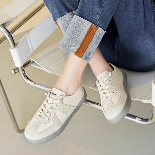 ZHR果冻底板鞋2023新款女春季百搭简约德训鞋百搭ins风休闲鞋 商品图6