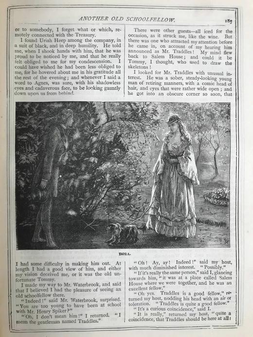 约19世纪后期 狄更斯《大卫·科波菲尔》 61幅插图 漆布精装16开 商品图8