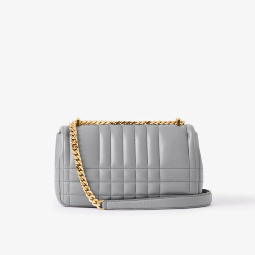 BURBERRY 巴宝莉 女士 Lola - 绗缝皮革TB专属标识小号萝纳包 灰色 8059513 A8171 商品图2