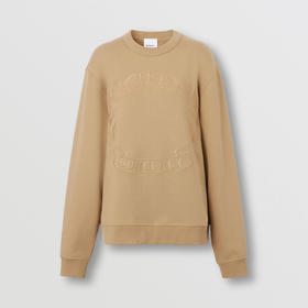 BURBERRY 巴宝莉 女士橡树叶徽章刺绣棉质运动卫衣 驼色 8065255 A8900