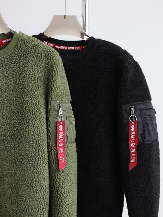 元单公司货 阿贰法 厚实圆领套头摇粒绒毛毛衣 WT551 商品图4