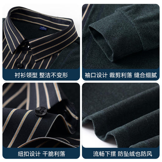 JD-BJRF5春秋新款男装假两件针织衫男士衬衫领开衫休闲打底毛衣男无痕压胶 商品图2