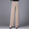 SDN-E689091真丝阔腿裤女2023春夏季桑蚕丝长裤高腰垂感甩腿裤百搭直筒休闲裤 商品缩略图7