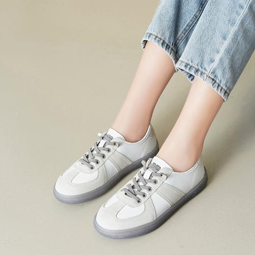 ZHR果冻底板鞋2023新款女春季百搭简约德训鞋百搭ins风休闲鞋 商品图1