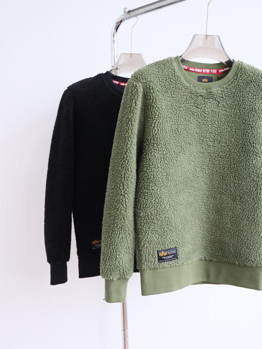 元单公司货 阿贰法 厚实圆领套头摇粒绒毛毛衣 WT551 商品图5