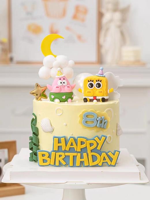 【海绵宝宝】叮当CAKE爆款生日蛋糕-鲜果奶油蛋糕 商品图0