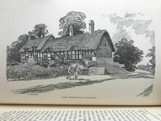 1912年 莎士比亚故乡的夏日 数十幅插图 布面精装大32开 商品图12