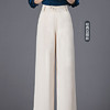 SDN-E689091真丝阔腿裤女2023春夏季桑蚕丝长裤高腰垂感甩腿裤百搭直筒休闲裤 商品缩略图6
