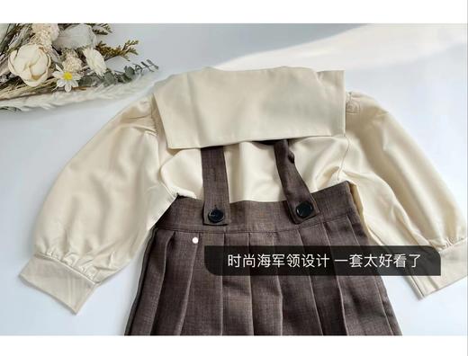 【应季好物】女童韩版学院风背带百褶裙 商品图3