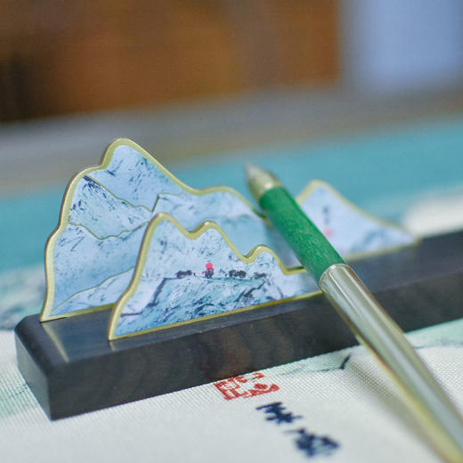 羽诗制造出品 青山揽梦套装越窑青瓷第一杯高原风情笔架文创礼盒 商品图3