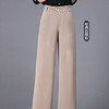 SDN-E689091真丝阔腿裤女2023春夏季桑蚕丝长裤高腰垂感甩腿裤百搭直筒休闲裤 商品缩略图5
