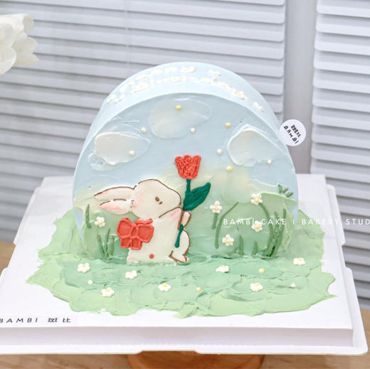 立体兔子奶油蛋糕 商品图0