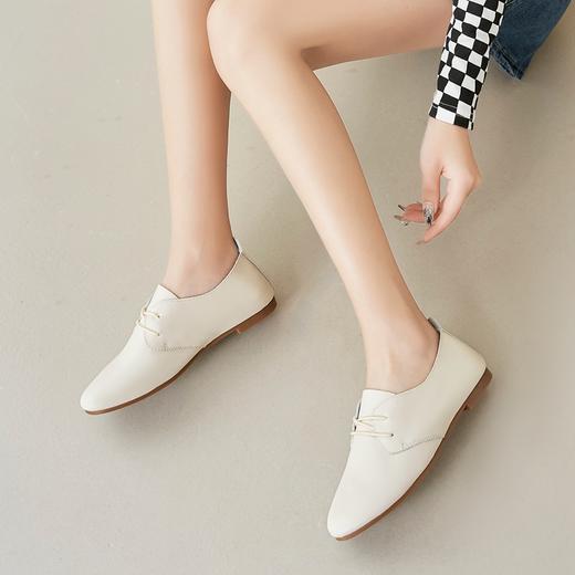 ZHR韩版小皮鞋2023春季新款洋气懒人一脚蹬单鞋轻便平底女鞋 商品图7