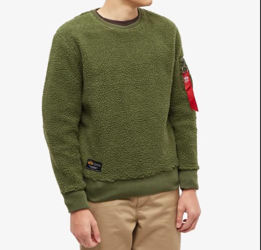 元单公司货 阿贰法 厚实圆领套头摇粒绒毛毛衣 WT551 商品图3