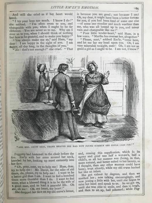 约19世纪后期 狄更斯《大卫·科波菲尔》 61幅插图 漆布精装16开 商品图10