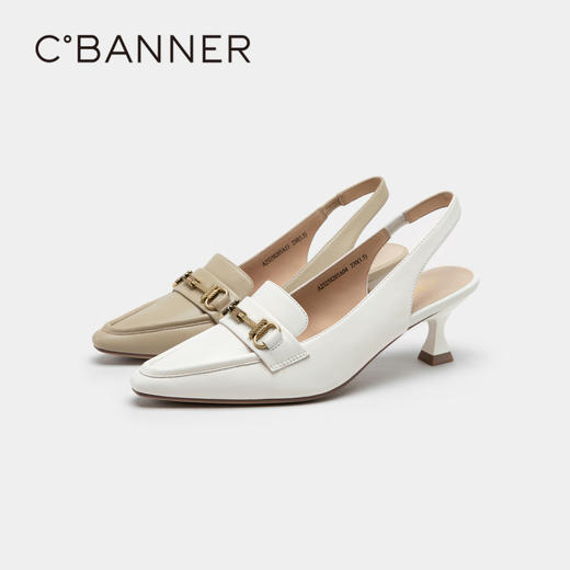 千百度夏季时装半凉气质肉桂卷静音鞋A23258205 商品图4