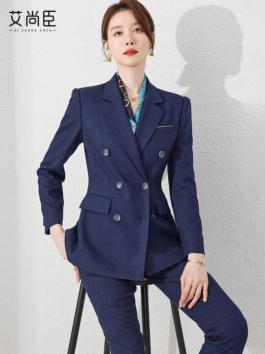 高端西装套装女春秋2023新款春装职场面试正装工作服职业西服外套 商品图0