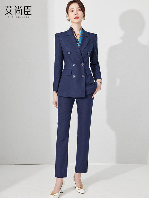 高端西装套装女春秋2023新款春装职场面试正装工作服职业西服外套 商品图3