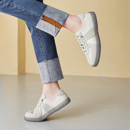 ZHR果冻底板鞋2023新款女春季百搭简约德训鞋百搭ins风休闲鞋 商品图8