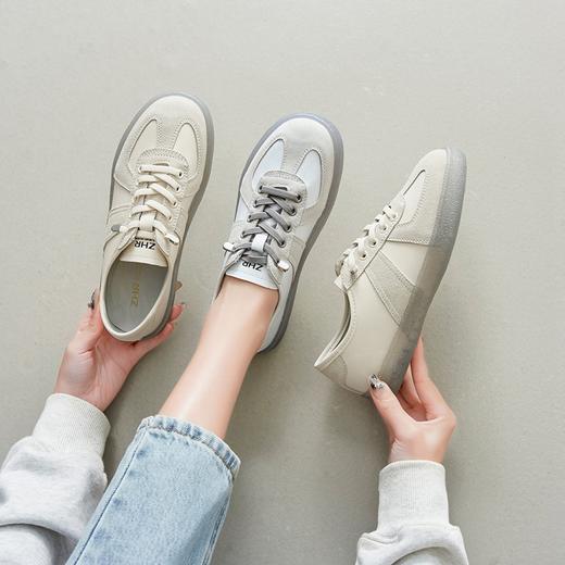 ZHR果冻底板鞋2023新款女春季百搭简约德训鞋百搭ins风休闲鞋 商品图4