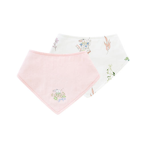 英氏婴儿三角巾宝宝口水巾新生儿童围嘴2条装2023新款YMJCJ0P030A 商品图4