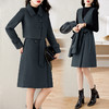WZNH-WJ82559恒源祥羊毛衫女士高端双面毛呢两件套装裙子秋冬新款羊绒大衣外套 商品缩略图3