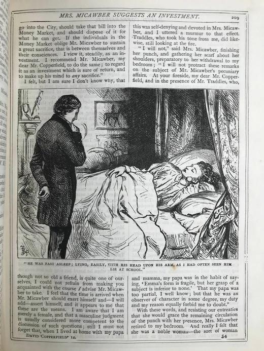 约19世纪后期 狄更斯《大卫·科波菲尔》 61幅插图 漆布精装16开 商品图6