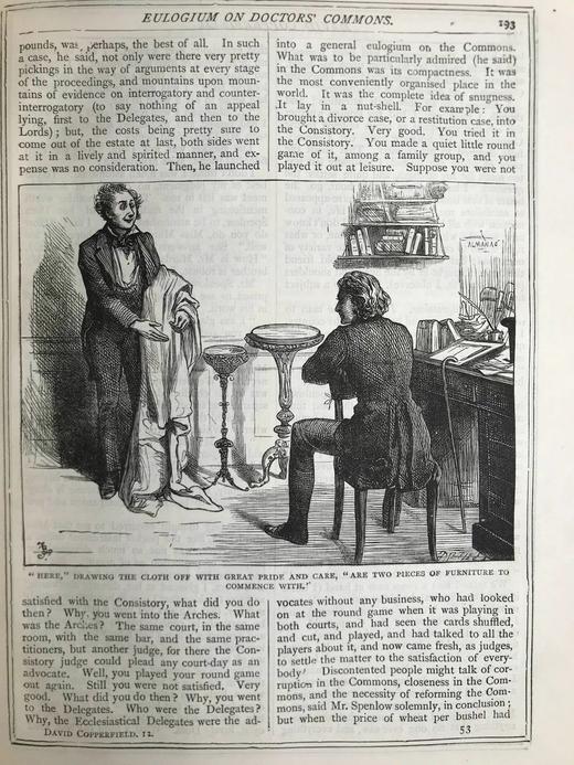 约19世纪后期 狄更斯《大卫·科波菲尔》 61幅插图 漆布精装16开 商品图7