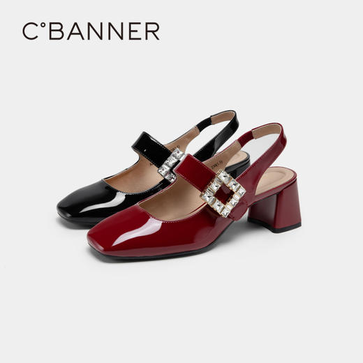 千百度夏季时装半凉时尚方糖后空玛丽珍A23273104 商品图4