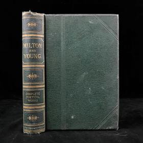 约19世纪后期 弥尔顿与杨格诗集 约6幅插图 漆布精装18开