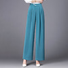 SDN-E689091真丝阔腿裤女2023春夏季桑蚕丝长裤高腰垂感甩腿裤百搭直筒休闲裤 商品缩略图8