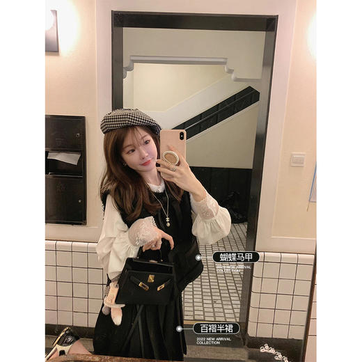 金蘑菇菇 圣乔治 / 【珍珠衬衫/古董裙裙 】华丽调单品 甜俏设计感优雅花边衬衫 商品图6