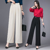 SDN-E689091真丝阔腿裤女2023春夏季桑蚕丝长裤高腰垂感甩腿裤百搭直筒休闲裤 商品缩略图1