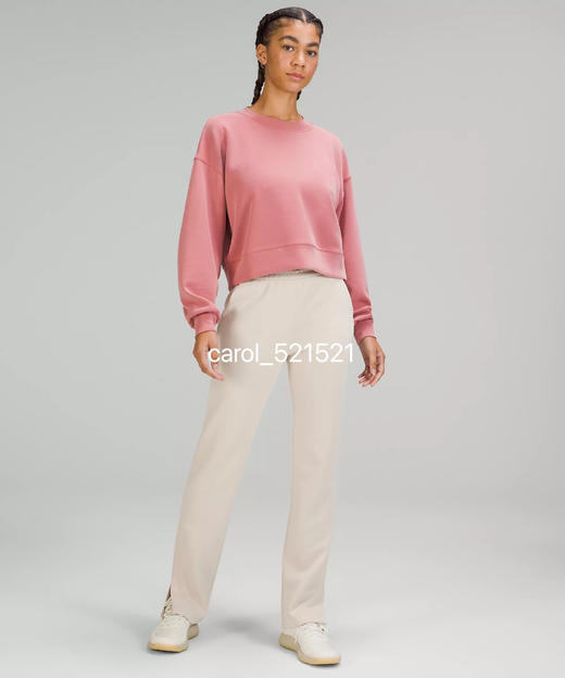 新款小开叉 Lulu Brushed Softstreme开衩高腰莫代尔铜氨丝空气裸感直筒裤 显瘦垂坠舒适百搭 商品图2