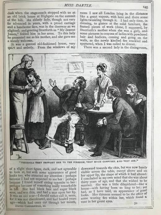 约19世纪后期 狄更斯《大卫·科波菲尔》 61幅插图 漆布精装16开 商品图13