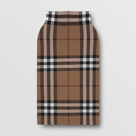 BURBERRY 巴宝莉 女士格纹丝棉混纺提花半裙 格子 8043412 A8773