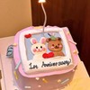 黑巢-黑巢- 萌萌一家人同框生日蛋糕 商品缩略图0