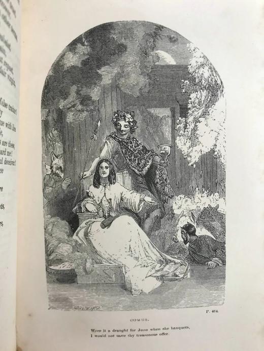 1867年 弥尔顿诗集 8版画幅插图 漆布精装36开 商品图12
